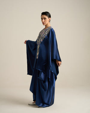 Midnight Blue Kaftan Skirt Set