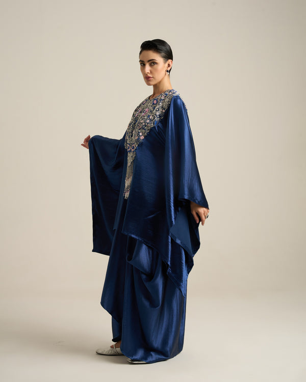 Midnight Blue Kaftan Skirt Set