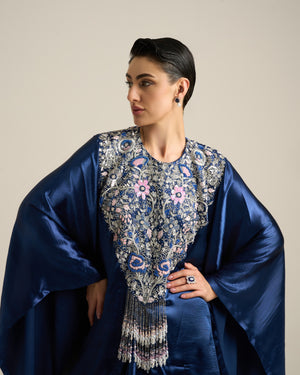 Midnight Blue Kaftan Skirt Set