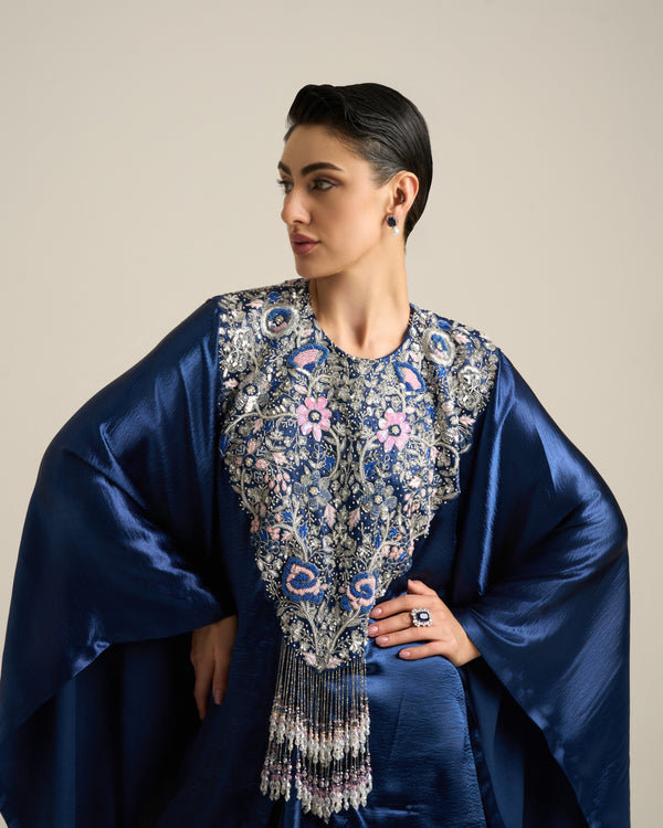 Midnight Blue Kaftan Skirt Set
