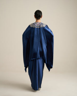 Midnight Blue Kaftan Skirt Set
