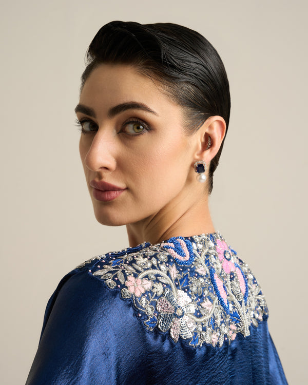 Midnight Blue Kaftan Skirt Set