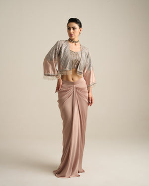 Champagne Metallic Co-ord Set