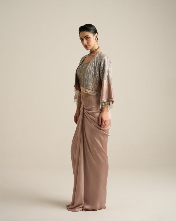 Champagne Metallic Co-ord Set