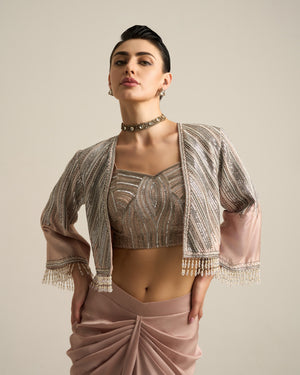 Champagne Metallic Co-ord Set