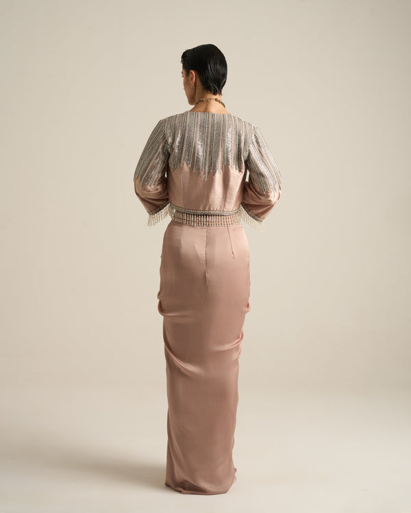 Champagne Metallic Co-ord Set