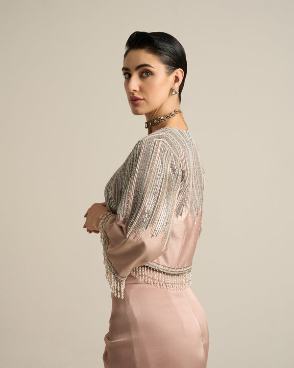 Champagne Metallic Co-ord Set