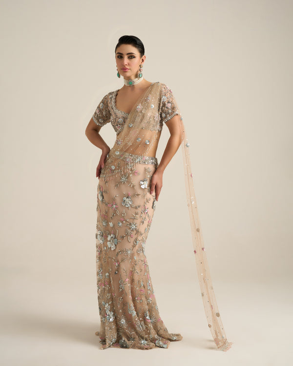 Blush Pink Hand Embroidered Lehenga Set