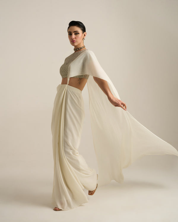 Ivory Saree set