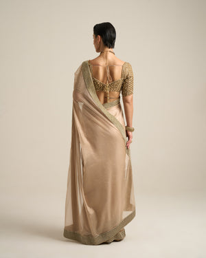 Gold Tissue Saree set
