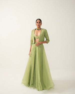 Green Skirt and JacketSet